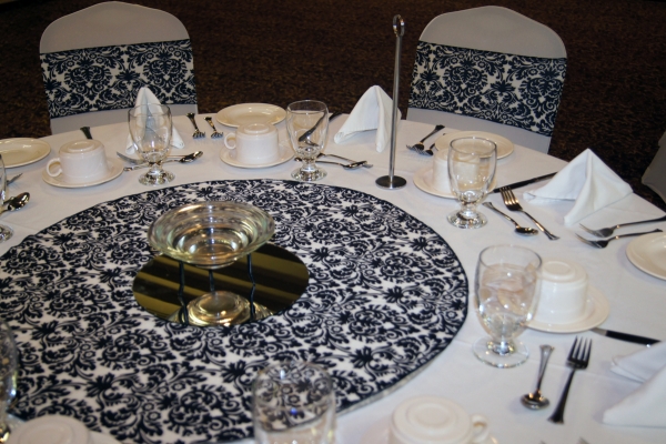 Damask Table Close Up